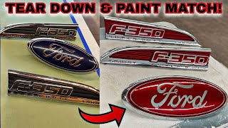 How To Paint Match FORD EMBLEMS and F350 BADGES!