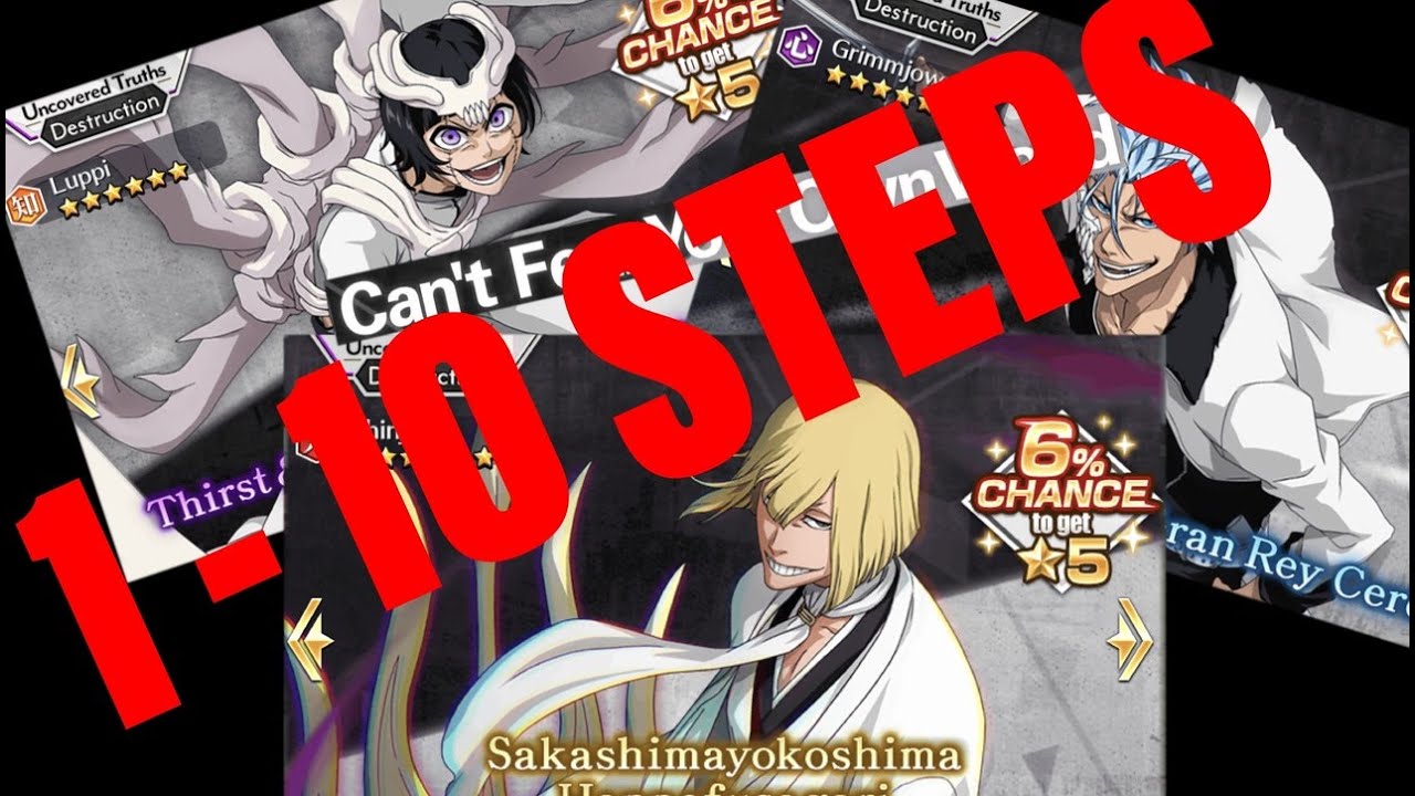 1 - 10 CFYOW UNCOVERED TRUTHS SHINJI, GRIMMJOW & LUPPI  || Bleach brave souls || Acc 400+days