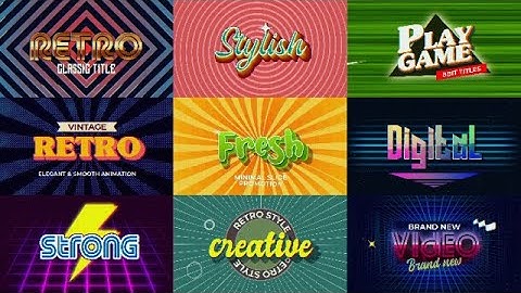 Retro Titles After Effects Templates