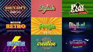 Retro Titles After Effects Templates
