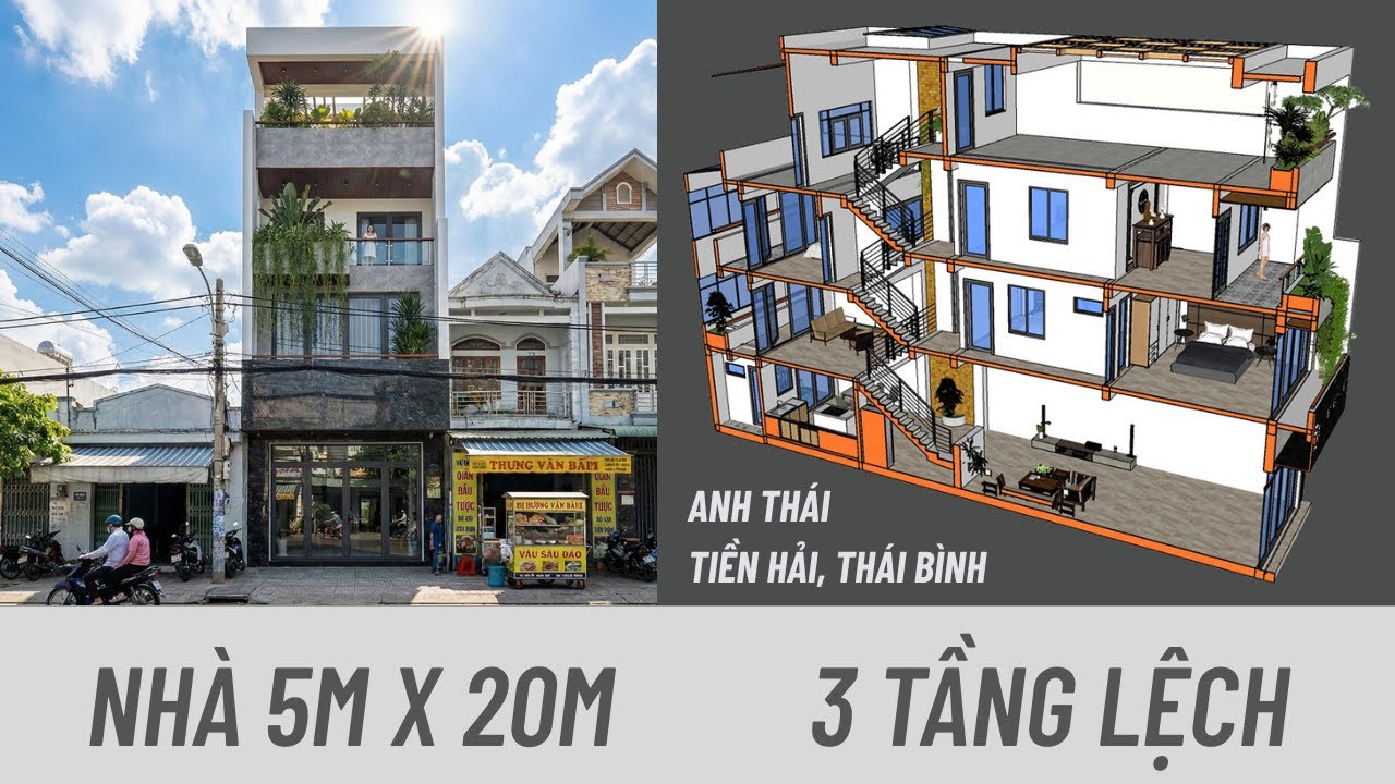 NHÀ ANH THÁI 5X20M - 3 TẦNG LỆCH - youtube