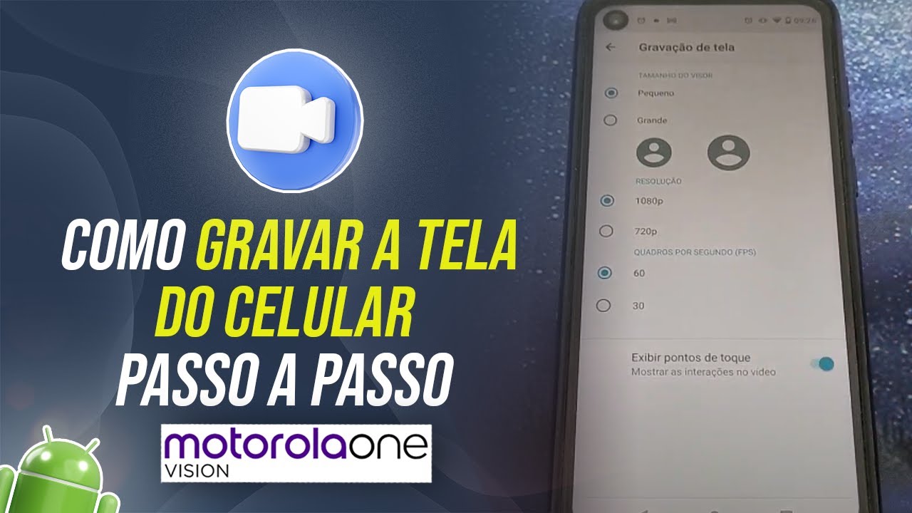 Como gravar a tela do celular Moto One Vision - Passo a passo - YouTube