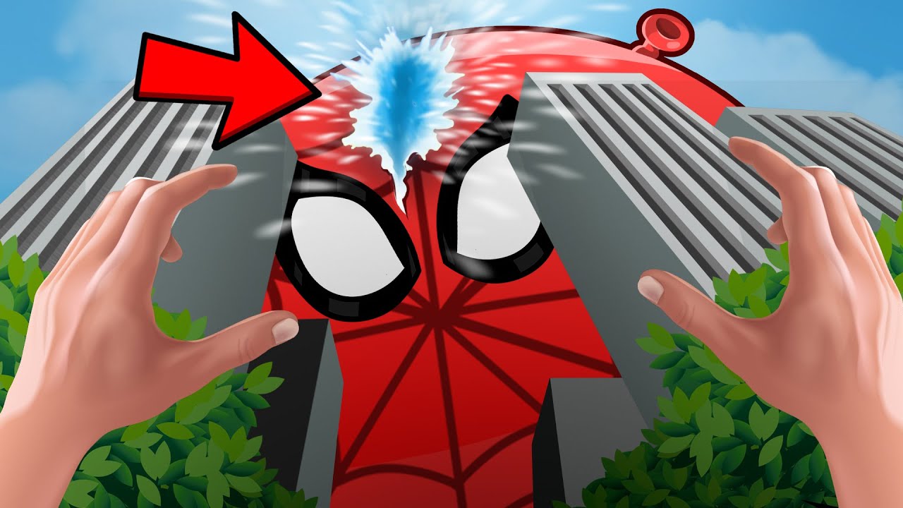 Giant Spiderman WATER BALLON Pops....