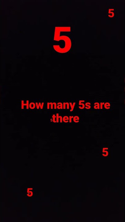 how-many-5s-are-there-youtube