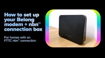 Setting up your Belong modem and nbn connection box (FTTC)