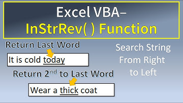 Excel VBA InStrRev Function