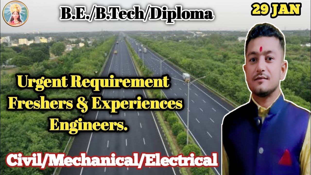Urgent Requirement! Civil Mechanical & Electrical Engineers! B.E./ B.Tech/Diploma, 