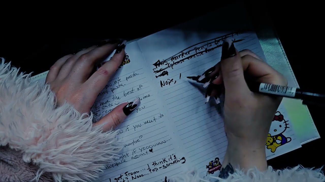 ASMR Gliiiiiiding Pens on Paper (Practically No Talking)