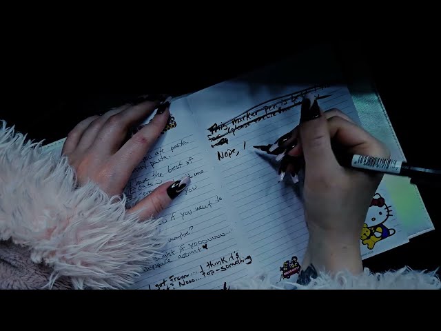 ASMR Gliiiiiiding Pens on Paper (Practically No Talking)
