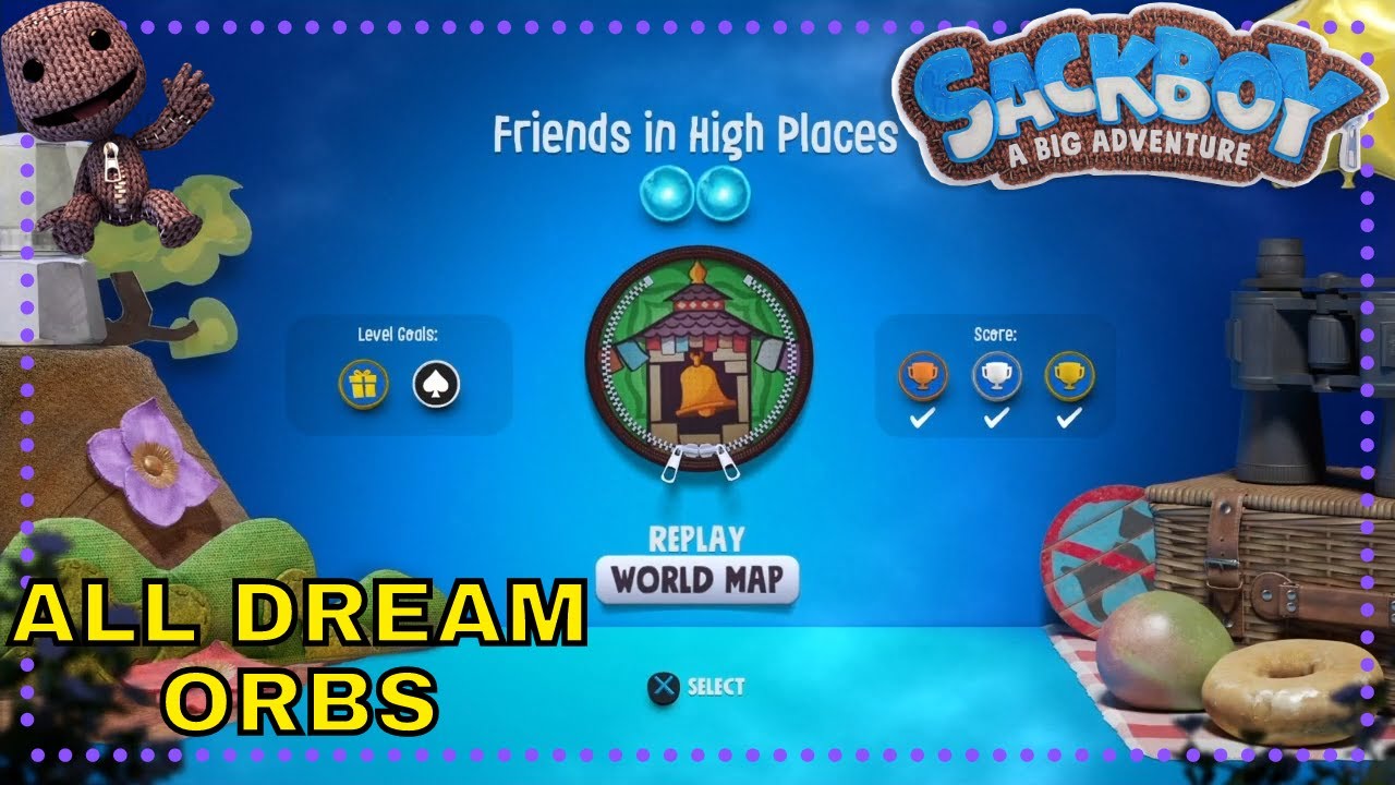 Sackboy: A Big Adventure Friends In High Places (Coop) - All Dream Orbs
