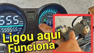onde ligar o fio do painel digital pra funcionar o conta giro - YouTube