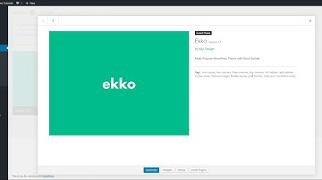 Ekko - Installing the theme