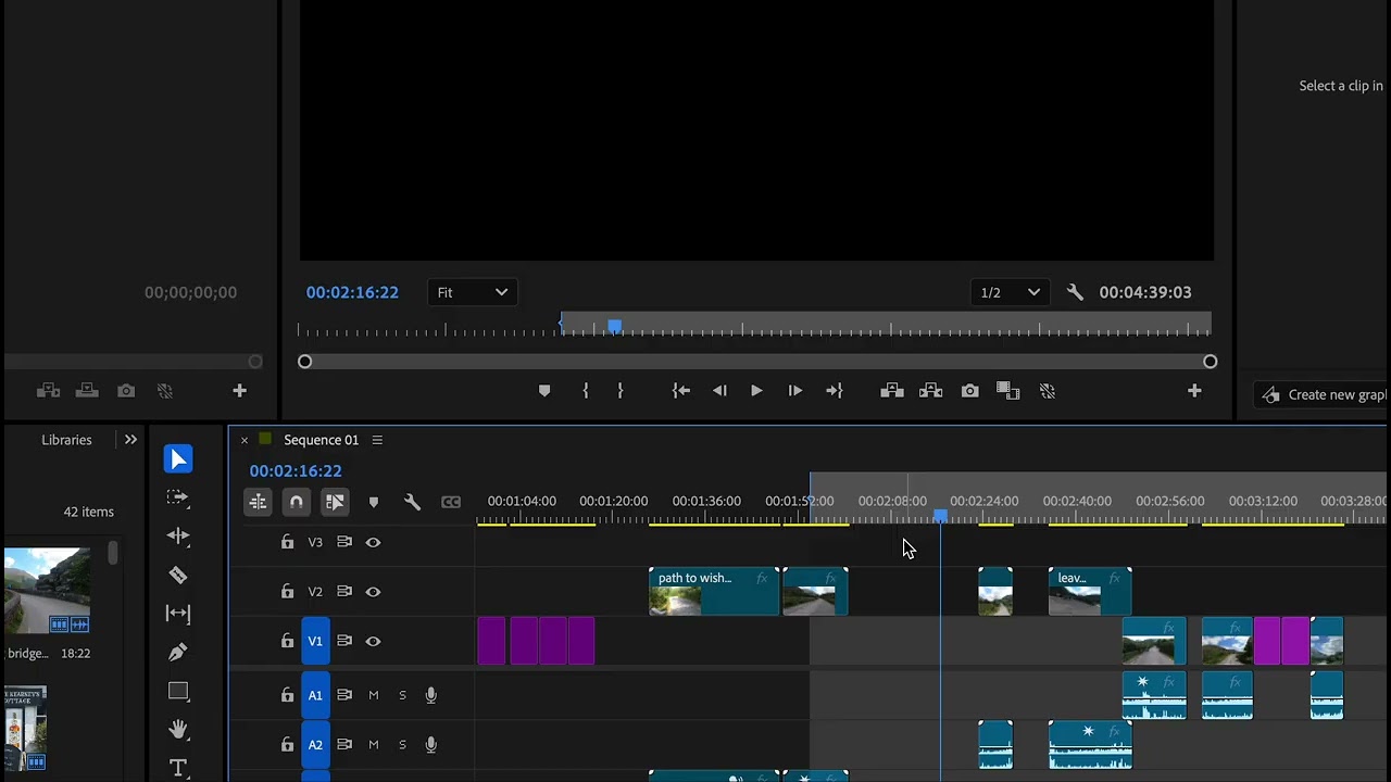 Adobe Premiere: Remove Unwanted Grey Shading in Timeline