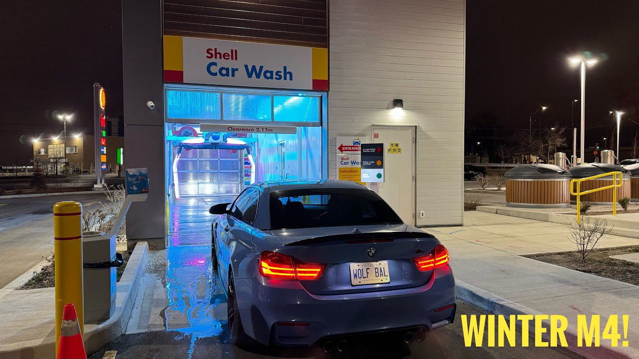 Driving the M4 to the Car Wash in the Canadian Winter! YouTube