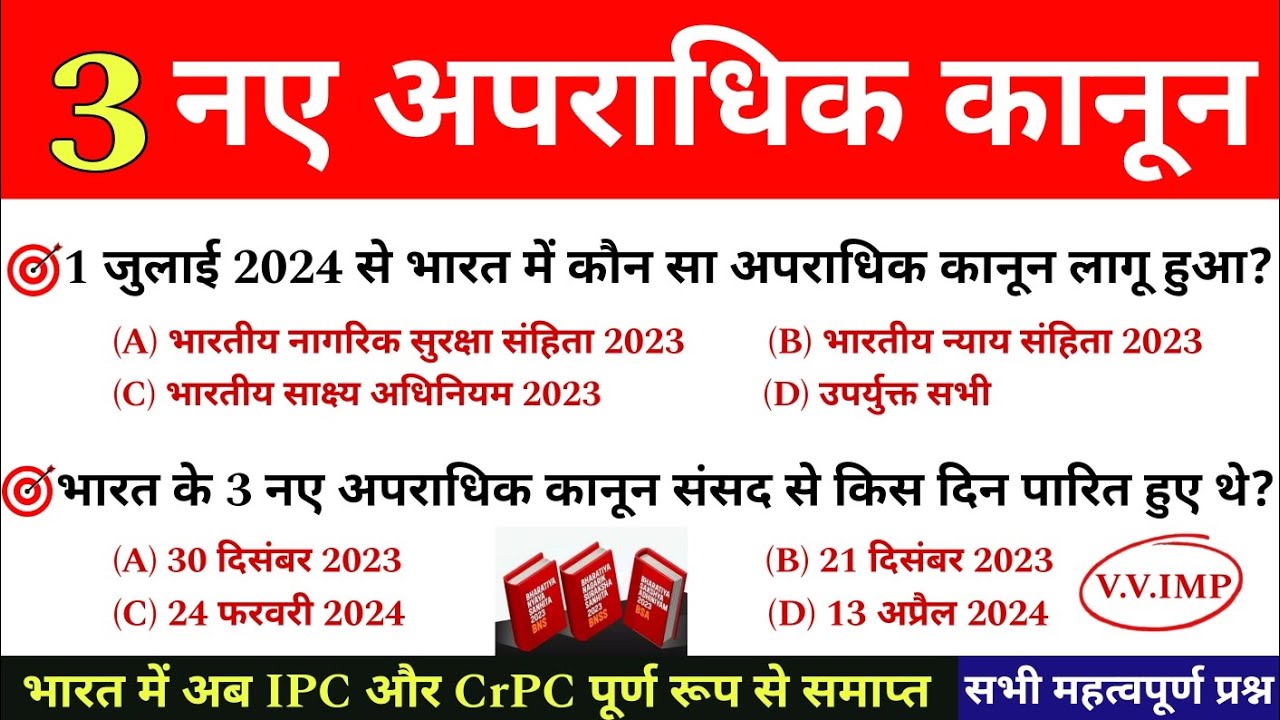 TOP GK 3 New Criminal Laws top-gk-3-new-criminal-laws