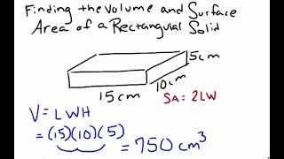 Finding the Volume and Surface Area of a Rectangular Solid