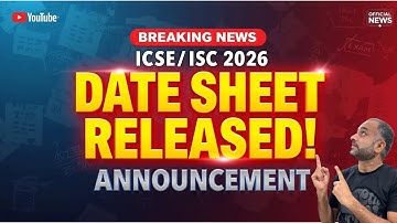 CISCE BOARD 2026 Date Sheet week Leaked😱