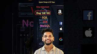 SQL vs NoSQL Explained in 60 Seconds 🔥 | System Design Day 24 #systemdesign  #shorts
