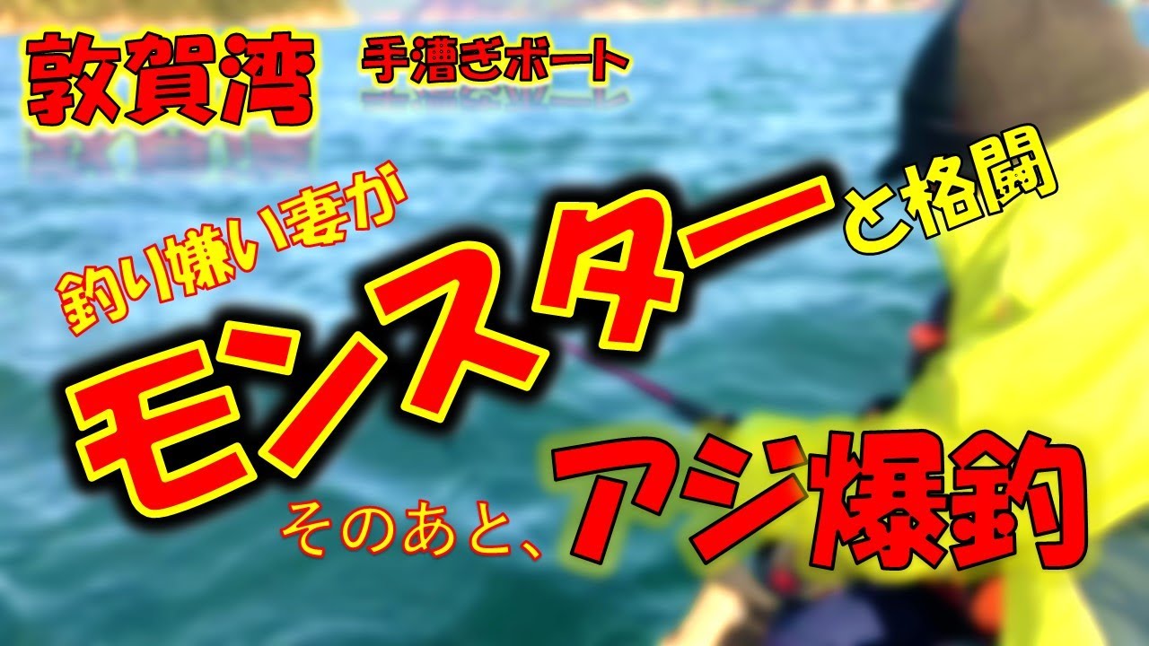 【2023年1月17日】敦賀湾で手漕ぎボート釣り。アジサビキと泳がせ釣り実釣動画。釣り嫌い「妻」がモンスター級ヒラメと格闘！アジも爆釣！！ウイリーサビキ最強説。（中村旅館レンタルボート）