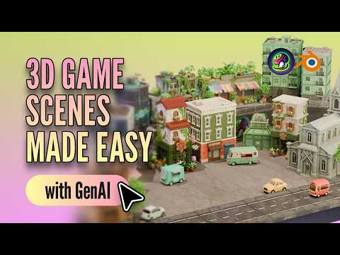 Meshy + Blender: Build a 3D Miniature Town Using Only AI-Generated Assets