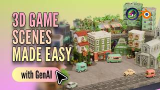 Meshy + Blender: Build a 3D Miniature Town Using Only AI-Generated Assets