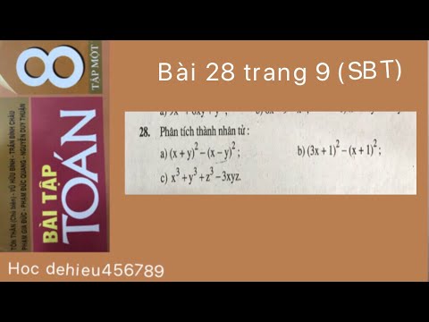 Video Bài 28 trang 9 SBT toán 8 tập 1 - youtube