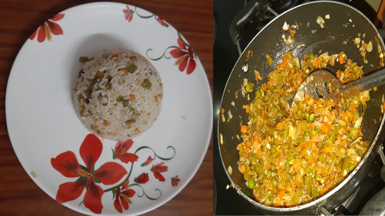 ವೆಜ್ ಫ್ರೈಡ್ ರೈಸ್/ veg fried rice/ vegetable fried rice recipe in kannada YouTube