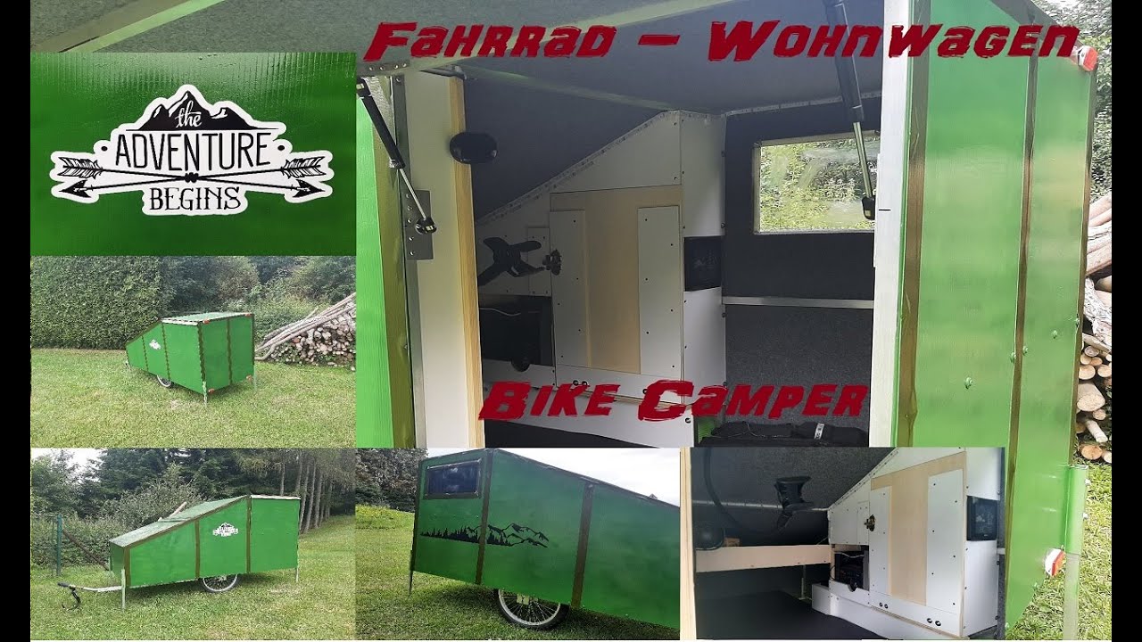 Vorstellung Fahrrad Wohnwagen / Bike Camper/ Presentation Bicycle Caravan