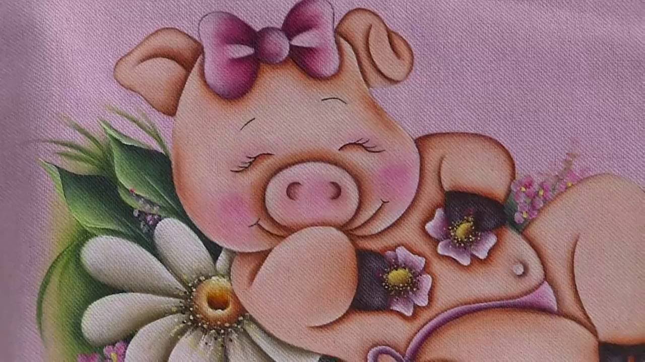 Mulher.com - 29/08/2016 - Pano de copa motivo, porquinha de biquíni - Eliana Rolim P2