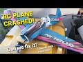 Crashed RC plane! 100mph goblin repair video! Fast Rc plane drone