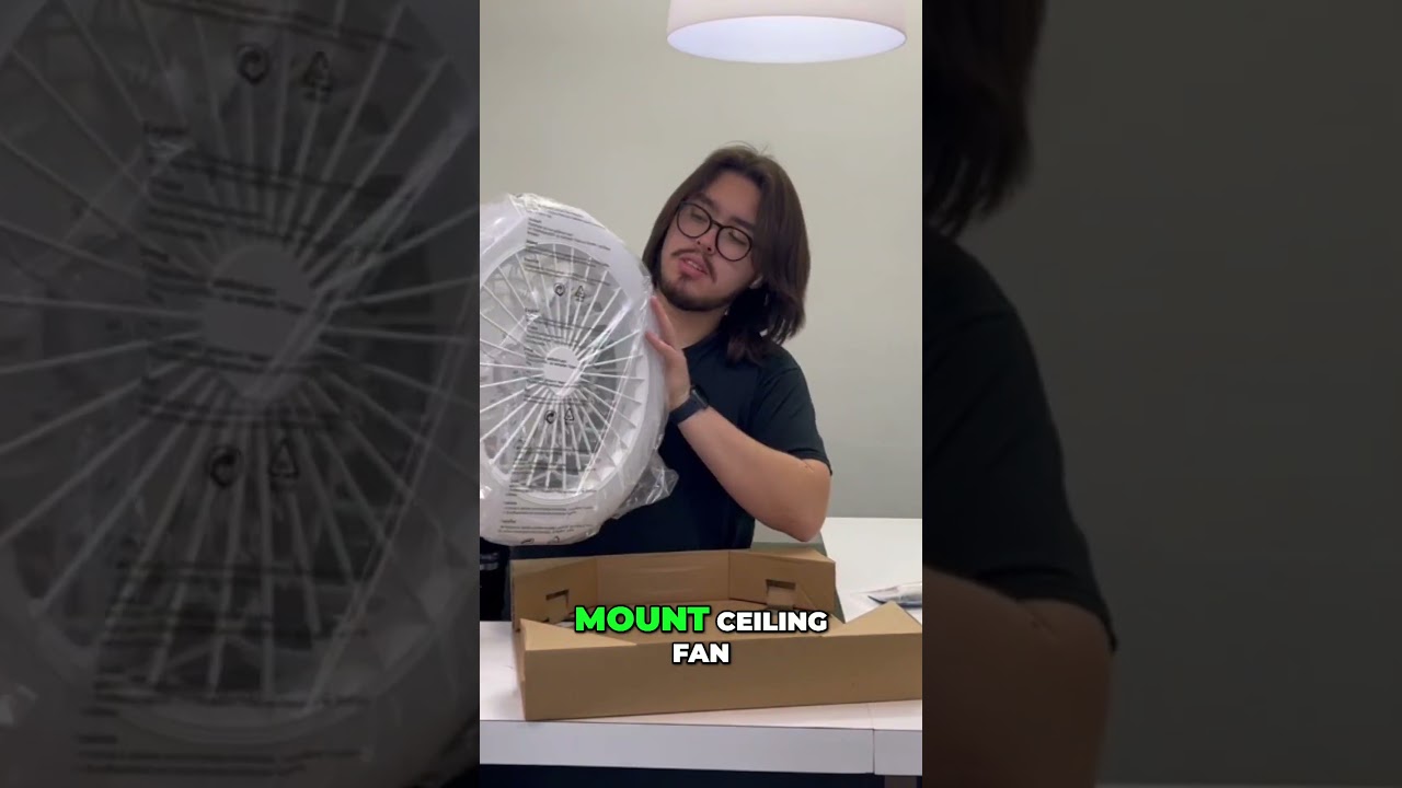 Flush Mount Ceiling Fan: Unboxing and Office Setup 