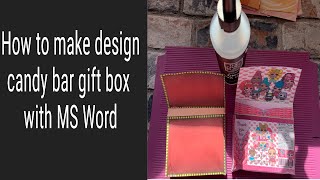 How to make design  candy bar box with MS Word | DIY Hershey Bar Wrapper!
