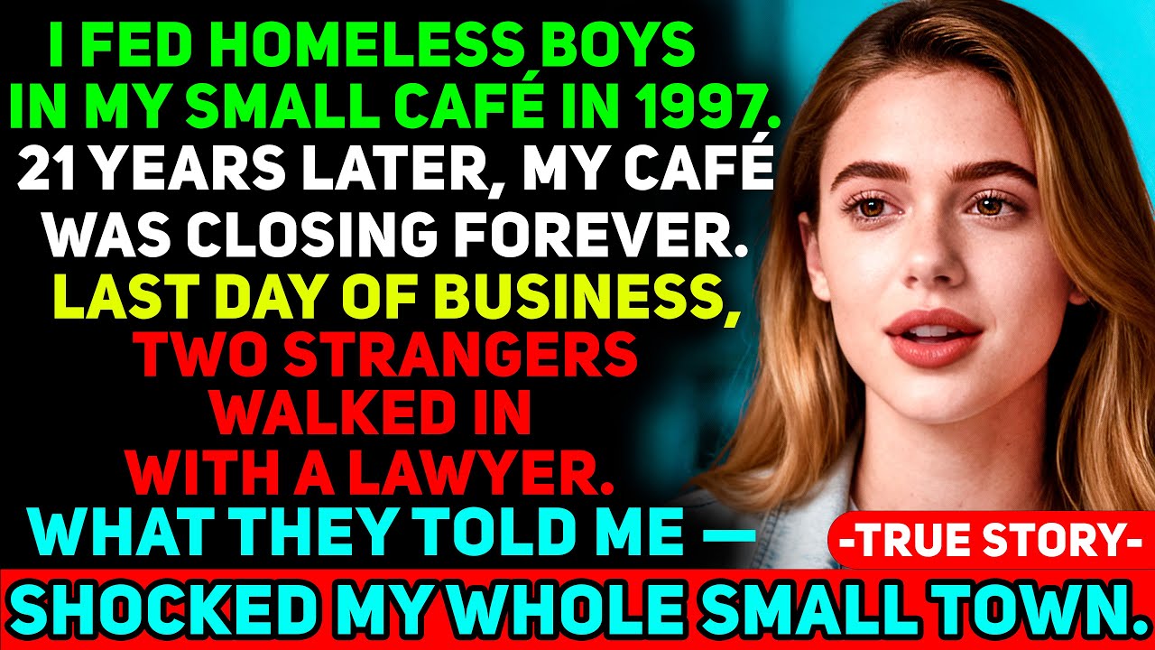 I Fed Homeless Boys in My Café in 1997 — 21 Years Later They Showed Up the Day I Was...
