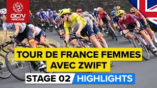 Big Day For The Puncheurs! | Tour De France Femmes Avec Zwift 2023 Highlights - Stage 2