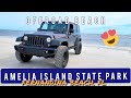 Amelia island state park florida beach driving in a jeep wrangler rubicon 4x4