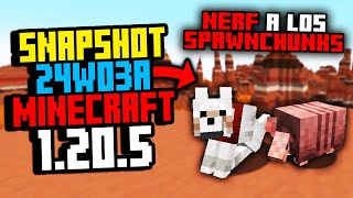NERF SPAWNCHUNKS?! y CAMBIOS al ARMADILLO ! REVIEW SNAPSHOT 24W03A | Minecraft 1.21