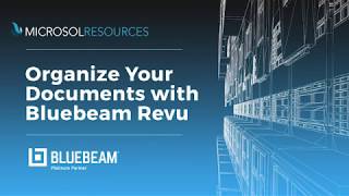 organize your documents with bluebeam revu