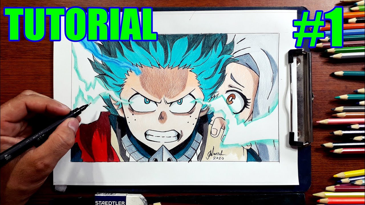 COMO DESENHAR O MIDORIYA 100% One For All - Boku no Hero! - Cómo dibujar anime