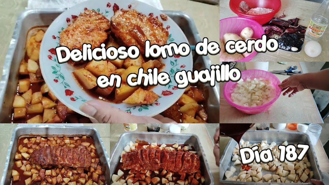 Delicioso lomo de cerdo en chile guajillo - YouTube