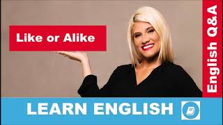 Words that are often confused: LIKE and ALIKE – English Language Questions and Answers