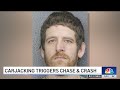BMW carjacking suspect arrested after PIT maneuver and crash