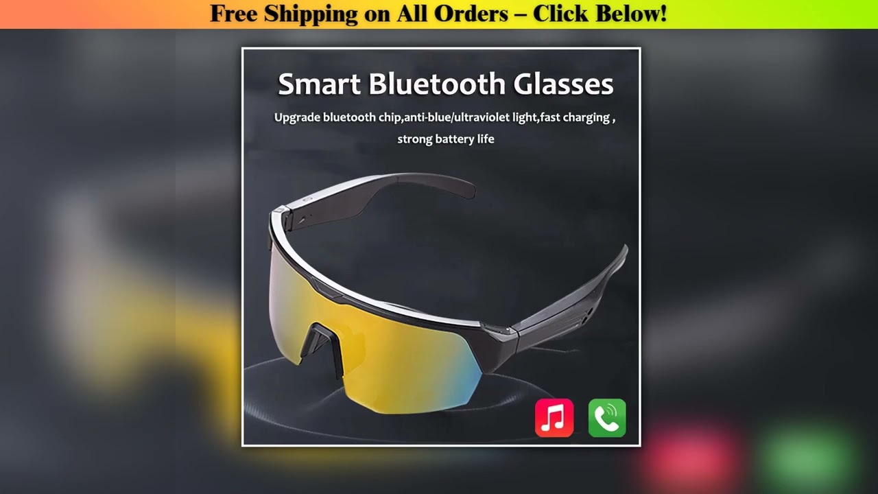 Cycling Running Bluetooth Smart Glasses Technology Audio Call Remote Headset Sunglasses Sports Driv