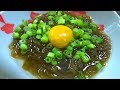 3kgの海から拾ったもずくで天ぷらとモズク酢を作る!