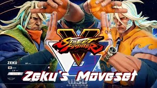 Street Fighter 5  Zeku showcase moveset V-Skill & more