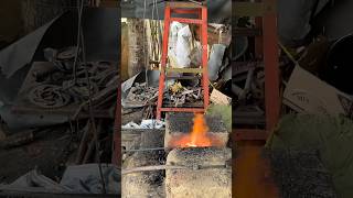 heating iron before it is shaped into agricultural tools #blacksmith #handmade #craft #travel #diy