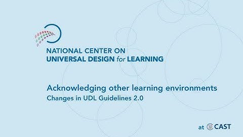 Acknowledging other Learning Environments