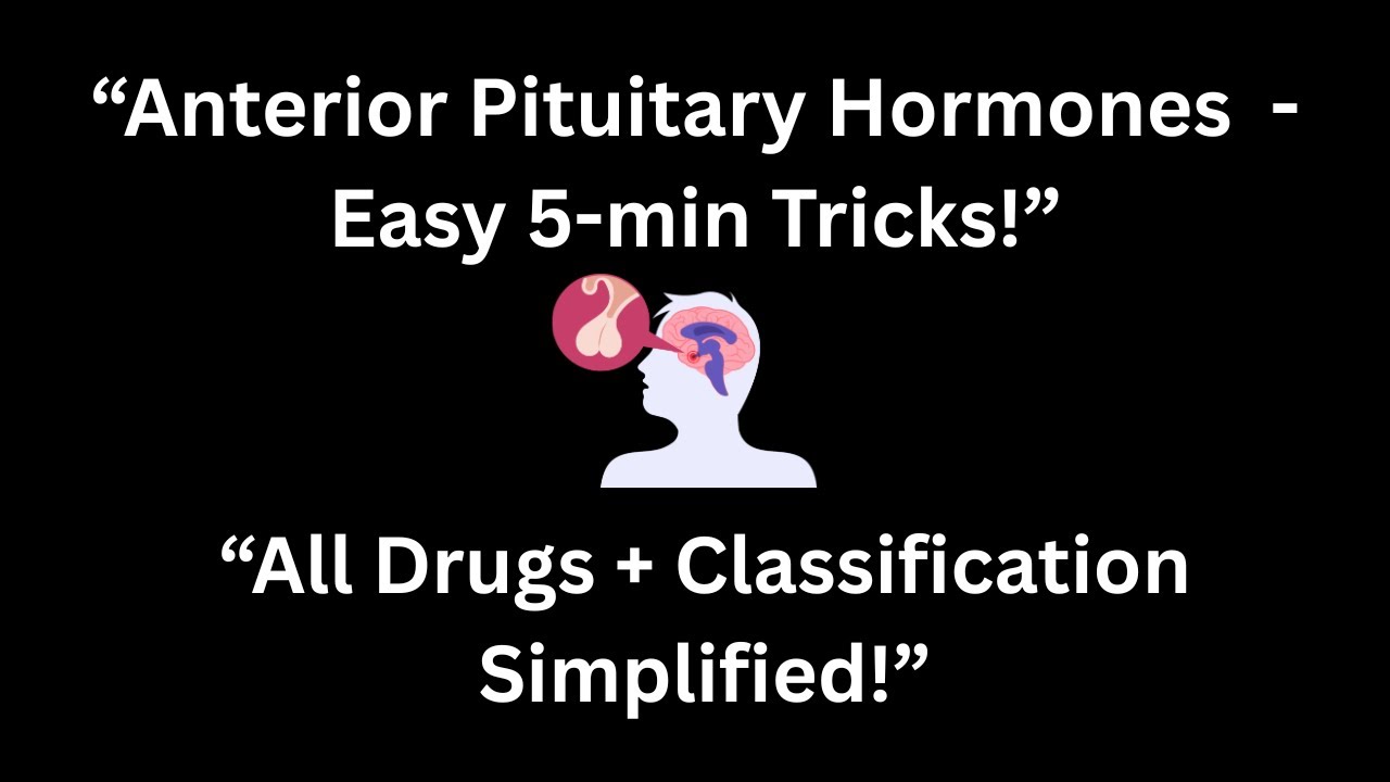 Anterior Pituitary Hormones | Drugs Altering APH Secretion | Easy 5-Min Classification with Tricks