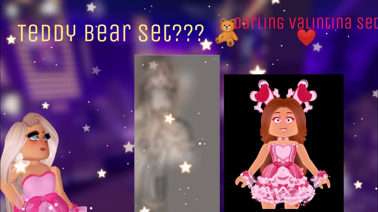 NEW TEDDY BEAR SET 🧸 IN ROYALE HIGH DARLING VALINTINA SET IS BACK