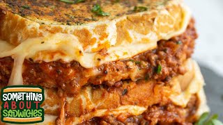 Leftover Bolognese Grilled Cheese Sandwich