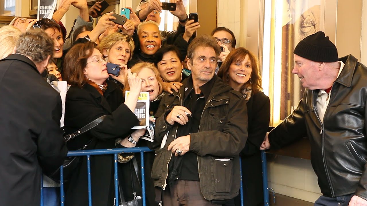 Al Pacino signs autographs after his Broadway performance in Glengarry Glen Ross in New York City